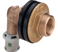 Viega Sanfix Fosta Sanfix P-Traversée de paroi, d 16mm, Rp 1/2, G 3/4 bronze rou