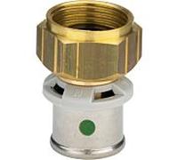 Viega Raccord vissé Sanfix-P 435240 16 mm x G 3/4, joint plat, avec SC-Contur, bronze