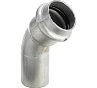 Viega Sanpress Inox 435448 54mm, 45 degrés, acier inoxydable, SC-Contur