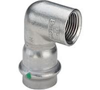 Viega Sanpress Inox angle 437015 22mmxRp 2000 / 2, 90Grad, acier inoxydable, SC-Contur
