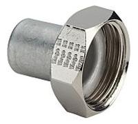 Viega Sanpress Inox raccord à vis 438234 42 mm x G 2000 3/4, acier inoxydable, joint plat, SC-Contur