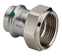 Viega Sanpress Inox raccord 437947 54mmxG 2 3/8, acier inoxydable, joint plat, SC-Contur