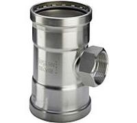 Viega Sanpress Inox XL-T-piece 482862 76, 2000 x Rp 3/4 x 76, 2000 mm, acier inoxydable, SC-Contur