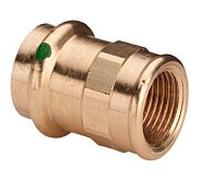Viega Sanpress pièce de transition 298104 28 mm x Rp 1 1/4, bronze à canon ou silicium, SC-Contur, polygonal
