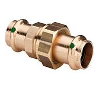 Viega Raccord à vis Sanpress 287436 18 mm, bronze à canon ou bronze au silicium, joint plat, SC-Contur