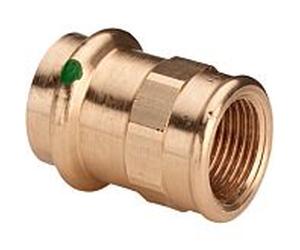 Viega Sanpress Übergangsstück 357542 35 mm x Rp 3/4, bronze à canon ou silicium, SC-Contur, polygone