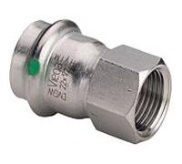 Viega Sanpress Inox Pièce de transition 436636 22mmxRp 1, acier inoxydable, polygonale, SC-Contur