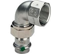 Viega Sanpress Viega Inox coudé 437343 28mmxRp 2000 , 90Grad, acier inoxydable, joint plat, SC-Contur
