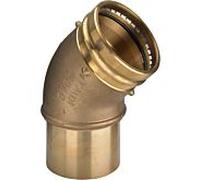 Viega Sanpress XL 353698 88,9 mm, 45 °, avec SC-Contur, embout mâle, bronze