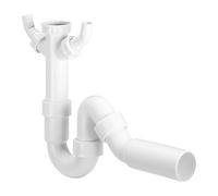 Viega Siphon avec raccord pour deux écoulements d'eaux usées, 694166,