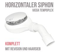Viega Siphon de douche avec grille 801458 6963PL, TEMPOPLEX