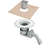 Viega Siphon de salle de bain Advantix 557058 DN 40/50, plastique gris, avec fixation