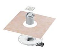 Viega Siphon de salle de bain Advantix 617288 top avec Habillages d´interrupteurs de Inox , DN 50, Inox odeur