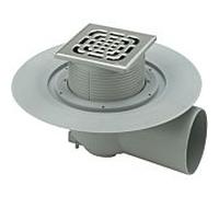 Viega Siphon de sol Advantix 557171 DN 100, plastique gris, siphon horizontal