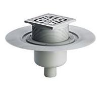 Viega Siphon de sol Advantix 557188 DN 50, plastique gris, avec raccord de drainage vertical