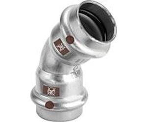 Viega Temponox Coudes 809881 35 mm, 45 degrés, acier, antirouille, SC-Contur