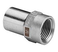 Viega Temponox Einsteckstück 812669 15 mm x Rp 2000 / 801 , acier inoxydable, filetage Rp, bout uni