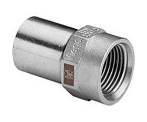 Viega Temponox Einsteckstück 812706 22 mm x Rp 3/4, acier inoxydable, filetage Rp, bout uni