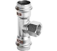 Viega Temponox Té 809096 35 x Rp 3/4 x 35 mm, acier, inoxydable, filetage Rp, SC-Contur