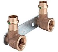Viega Unité de montage Sanpress 308674 15 mm x Rp 2000 / 2 x 100 mm, bronze à canon ou silicium, SC-Contur