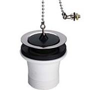Viega vanne de vidange 109233 G 2000 2000 / 2xDN 70, avec blanc chaîne / chaîne à billes, plastique blanc