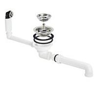 Viega vanne de vidange 678555 G 2000 2000 / 2, plastique blanc , sans blanc câble Bowden, trop-plein rond