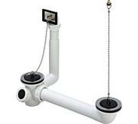 Viega vidage / trop-plein 109509 G 2000 2000 / 2x70x100-270mm, plastique, plastique, pour double évier
