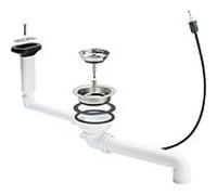 Viega vidange match0 699871 G 2000 2000 / 2, blanc plastique, avec blanc câble Bowden, trop-plein horizontal