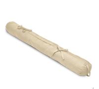 Beautissu Boudin Bas de Porte 100% Coton Isolant avec Passant pour Porte | 100x10cm crème 100% de fenêtre de jardin anti-courant d'air bloqueur poignée transport anti froid coupe Viento