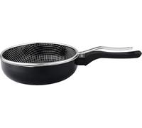 VIER - Poêle profonde friteuse à induction en aluminium antiadhésif Ø 24 cm, cap. 3,30 litres (111 oz), base induction adaptée à tous types de cuisinières, manche ergonomique isolant, bec verseur.