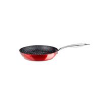 VIER Red Titan Lot de 3 poêles en aluminium forgé 18-22-26 cm anti-adhésif sans PFOA, renforcées en particules de titane, convient à toutes les cuisines, y compris à induction