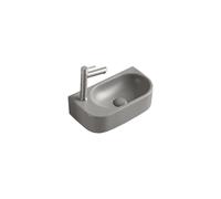 Viera lavabo pour plan de travail à gauche 40 x 21 cm, gris clair mat (21274061L)