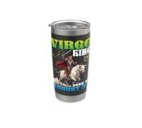 Vierge King Born On August 27th Happy Birthday To Me Dad Son Gobelet isotherme en acier inoxydable double paroi