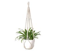 VIERSHU Suspension Plantes Macramé Support Pots Suspendu pour Fleur Décoration Jardin Intérieur Extérieur Deco Boheme Chic, Jambes en Corde Coton avec sans Frange
