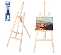 Viesap Chevalet, 150CM Trépied en Bois De Hêtre, Réglable En Hauteur & Pliant Chevalet De Présentation,Peinture, Dessin, Photo