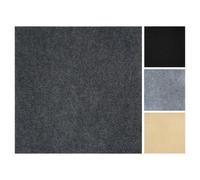 Vieshful Dalles de Moquette Autocollantes 20 Pièces Carrées Gris Foncé | 50x50 cm Revêtement de sol adhésif facile à poser pour maison, bureau, salon, chambre et espaces commerciaux