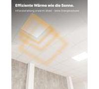 VIESTA® CF chauffage infrarouge mural 60 × 60cm 360 W avec thermostat TH10 – panneau chauffant Carbon Crystal pour mur, plafond et plafonds modulaires