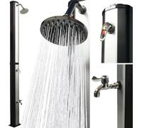 VIESTA® Douche Solaire 35L avec Lave-Pieds – Pommeau Orientable – Jardin/Piscine sans Électricité – Raccord Tuyau – jusqu’à 60°C