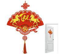 Vietnamese New Year Ornaments | Lunar New Year Ornaments Red Fu Characters Pendant, 2026 Horse Decoration, Easy to Display, for Home Decorators Front Door Offices Living Room