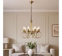 Vieux laiton Lustre Suspension Plafond Lustre Salon Salle à manger Eclairage Suspension Lampe