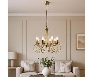Vieux laiton Lustre Suspension Plafond Lustre Salon Salle à manger Eclairage Suspension Lampe