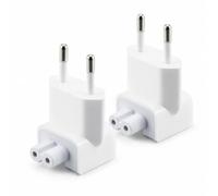 VIEVRE Lot de 2 adaptateurs AC - Prise européenne - Pour bloc d'alimentation Apple - Pour MacBook, iPad, chargeur, convertisseur, connecteur de rechange