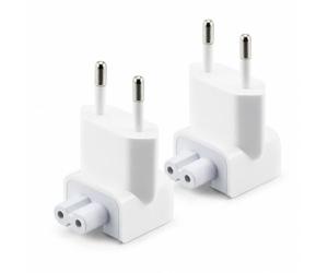 VIEVRE Lot de 2 adaptateurs AC - Prise européenne - Pour bloc d'alimentation Apple - Pour MacBook, iPad, chargeur, convertisseur, connecteur de rechange