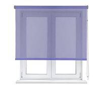 VIEWTEX | Store Enrouleur Isolant Thermique Screen Degré d'ouverture 10% Argent et Bleu 135 X 250cm | Fabriqué en Europe | Garantie 5 Ans