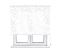 VIEWTEX | Store Enrouleur Tamisant Polar Blanc 120 X 190cm | Motifs Feuilles| Fabriqué en Europe | 5 Ans de Garantie