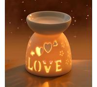 VIFER Lampe de Parfum de Nuit en Céramique, Essence Brûleur à Huile Essentielle Petit Porte Bougie Diffuseur Bougie Encens Brûleur D'Arôme Poêle D'Aromathérapie pour Cadeaux de Décor de Bureau