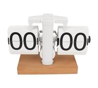 VIFERR Horloge Rabattable Rétro, Horloge Numérique Automatique, Horloge Tournante Automatique, Horloge Mécanique pour Le Bureau à Domicile, Batterie Non Incluse