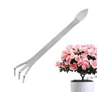 VIFERR Râteau en Acier Inoxydable à 3 Griffes, Racloir à Racines à 3 Broches Jardinage Cultivateur Outils D'agriculture du Sol pour Les Plantes de Jardinage