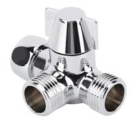 VIFERR Valve de Dérivation de Douche à 3 Voies G1/2, Adaptateur de Pomme de Douche en Forme de T, Connecteur de Valve de Remplacement pour Douche de Bidet de Toilette