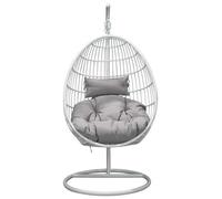 Viga Chaise de jardin suspendue, blanc, gris.